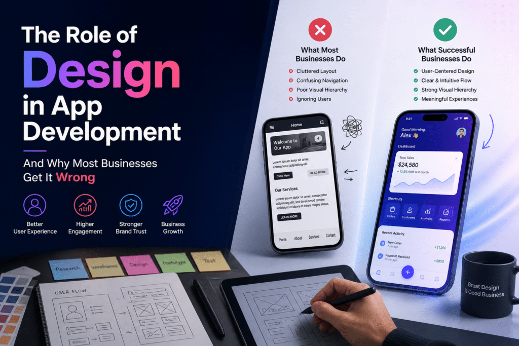 The Role of Design in App Development — And Why Most Businesses Get It Wrong