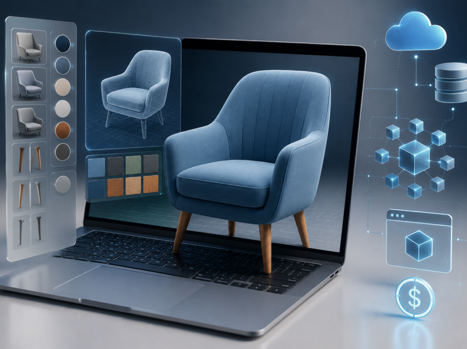 Learn how to build a 3D product configurator app in 2026. Explore the ideal architecture, technology stack, development process, key features, and cost factors for creating interactive product customization experiences.