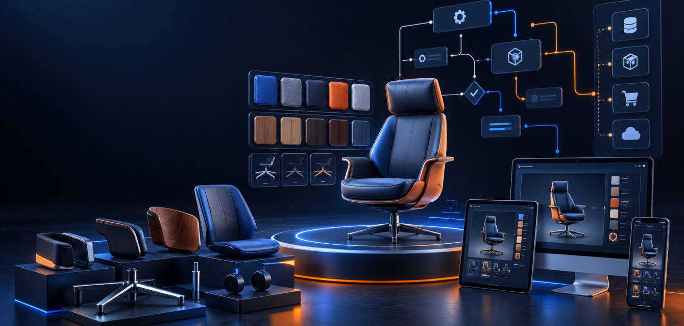 3d-product-configurator-requirements-featured Enterprise 3D product configurator interface with product options and integration workflow