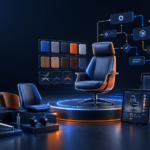 Enterprise 3D product configurator interface with product options and integration workflow