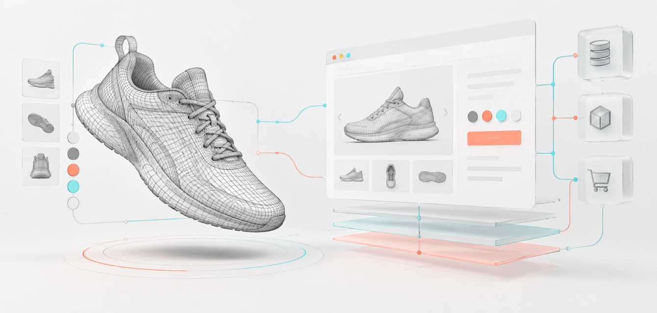 Headless 3D configurator architecture for a Next.js commerce storefront